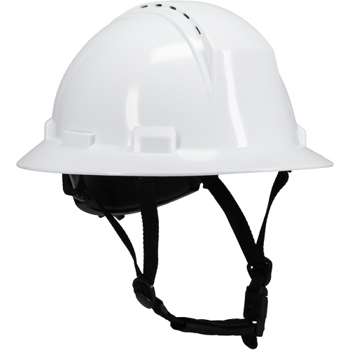 Kilimanjaro Full Brim Safety Helmet with HDPE Shell, Meets CSA Type 2, Ratchet Suspension, Vented Ontario Packaging