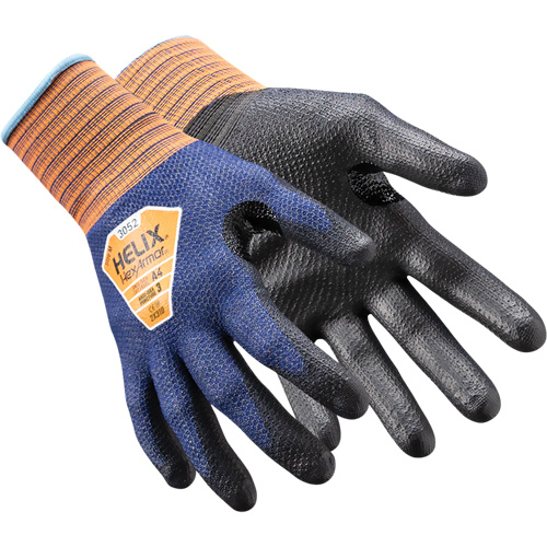 Helix&reg; 3052 Thin Work Gloves, 10/X-Large, 21 Gauge, Polyurethane Coated, ASTM ANSI Level A4/EN 388 Level D Ontario Packaging