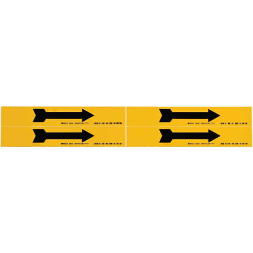 Arrow Pipe Marker, Self-Adhesive, 1-1/8" H x 7" W, Black on Yellow Ontario Packaging