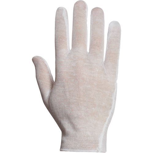 Superior&reg; ML40 Inspection Glove, Poly/Cotton, Hemmed Cuff, One Size Ontario Packaging