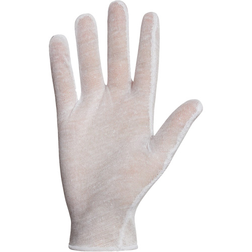 Superior&reg; ML40 Inspection Glove, Poly/Cotton, Hemmed Cuff, One Size Ontario Packaging