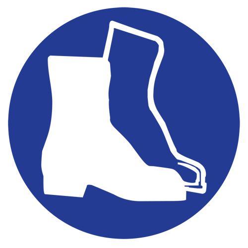 Right to Know Pictogram Labels -Boots, Vinyl, Sheet, 1" L x 1-1/8" W Ontario Packaging