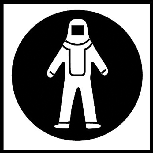 Right to Know Pictogram Labels - Full Protection Suit, Vinyl, Sheet, 5/8" L x 3/4" W Ontario Packaging
