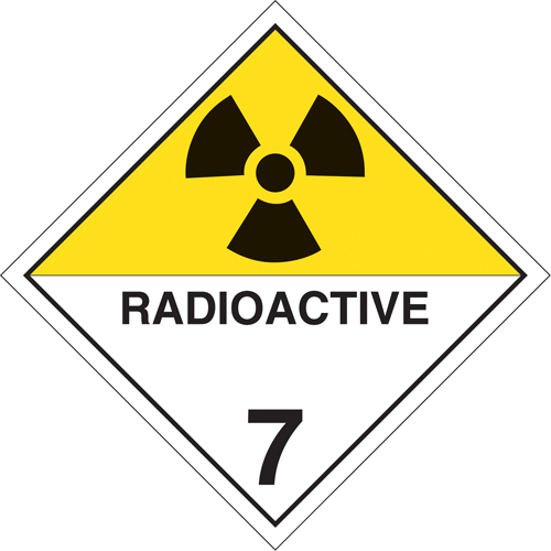 Radioactive Materials TDG Placard, Plastic Ontario Packaging