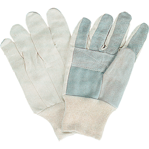 Gants de travail d'usage standard, Grand, Paume en Cuir de vache refendu Ontario Packaging