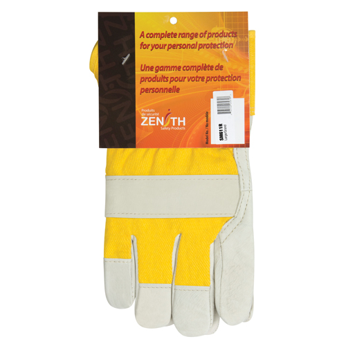 Abrasion-Resistant Winter-Lined Fitters Gloves, Large, Grain Cowhide Palm, Foam Fleece Inner Lining Ontario Packaging