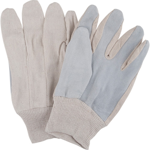 Gants de travail d'usage standard, Grand, Paume en Cuir de vache refendu Ontario Packaging