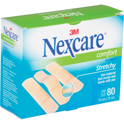 Nexcare Comfort Strips, Rectangular/Square, 3", Fabric, Sterile Ontario Packaging