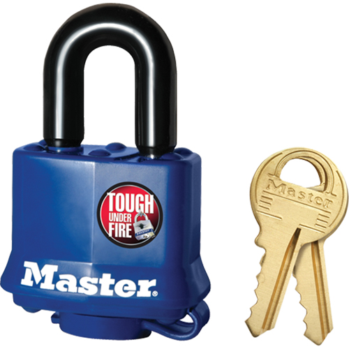 Weather-Resistant Padlock, Keyed Different, Laminated Steel, 1-9/16" Width Ontario Packaging
