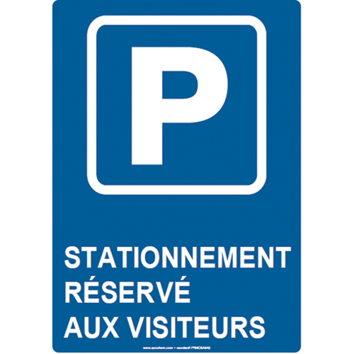 Reserved Parking Sign, 14" x 10", Aluminum, French with Pictogram Ontario Packaging