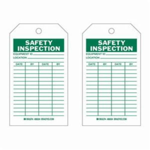&eacute;tiquettes d'inspection de s&eacute;curit&eacute;, Polyester, 4" la x 7" h, Anglais Ontario Packaging