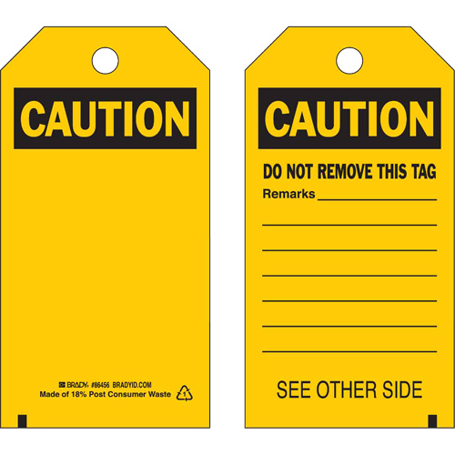&eacute;tiquettes de s&eacute;curit&eacute; auto-plastifiantes, Polyester, 4" la x 7" h, Anglais Ontario Packaging