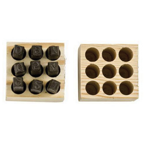 Number Steel Stamp Punch Set, # 4/6/3/2/1/8/9/7/5, 1/4" Ontario Packaging