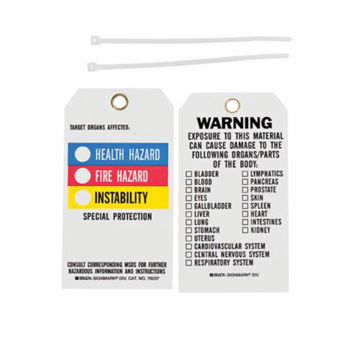 &eacute;tiquettes du droit &agrave; l'information, Polyester, 3" la x 5-3/4" h, Anglais Ontario Packaging