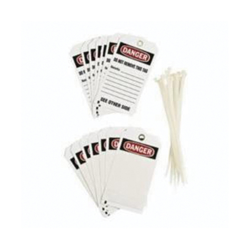 Self-Laminating Accident Prevention Tags, Polyester, 3" W x 5-3/4" H, English Ontario Packaging