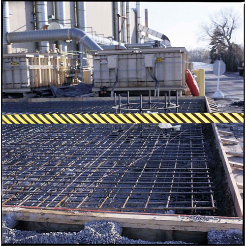 Barricade Tape, English, 3" W x 200' L, 3 mils, Black on Yellow Ontario Packaging