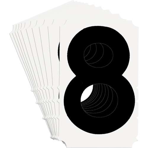Quick-Align&reg; Individual Gothic Number and Letter Labels, 8, 4" H, Black Ontario Packaging