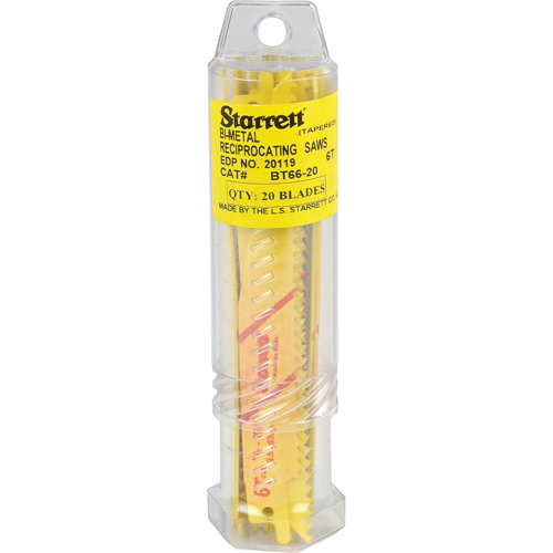 Lames droites pour scies alternatives Fastcut, Bim&eacute;tal, 6 Dents par pouce, 6" lo x 3/4" la Ontario Packaging