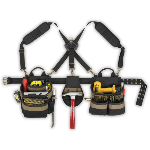 Ceintures combin&eacute;es 5 pi&egrave;ces avec 20 poches Comfortlift, Polyester, Noir Ontario Packaging