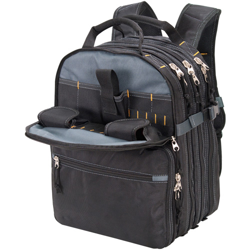 Sacs &agrave; dos pour outils &agrave; 75 pochettes, 13" lo x 17-1/2" la, Noir, Nylon Ontario Packaging