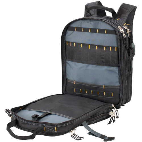 Sacs &agrave; dos pour outils &agrave; 75 pochettes, 13" lo x 17-1/2" la, Noir, Nylon Ontario Packaging