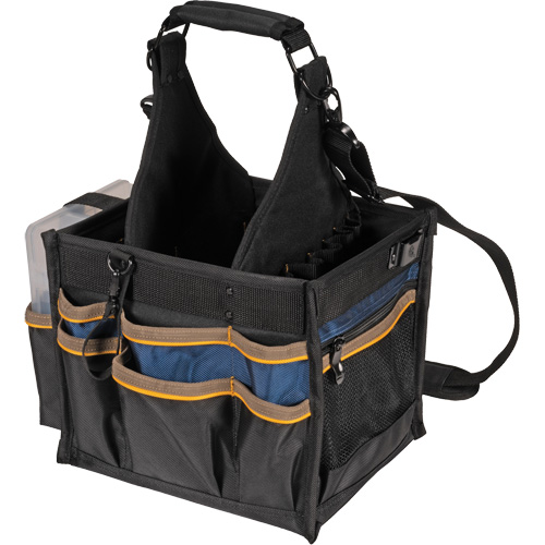 Large Electrical & Maintenance Tool Carrier, Polyester, 23 Pockets, Black Ontario Packaging