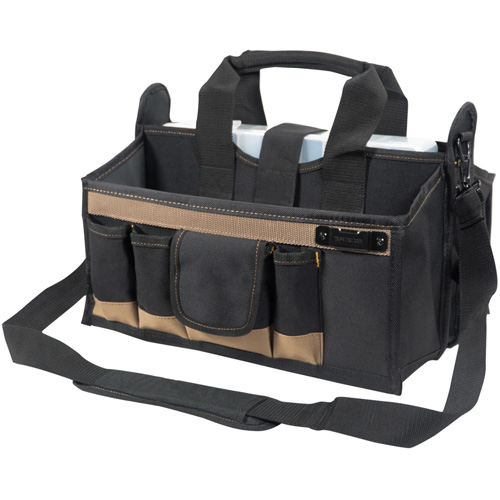 Sac &agrave; outils avec plateau central, Toile, 16 pochettes, Noir Ontario Packaging