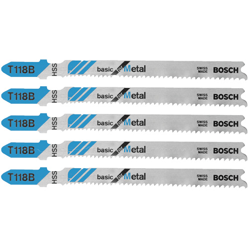 Jig Saw Blades Basic for Metal, High Speed Steel, T-Shank, 3-5/8" L Ontario Packaging