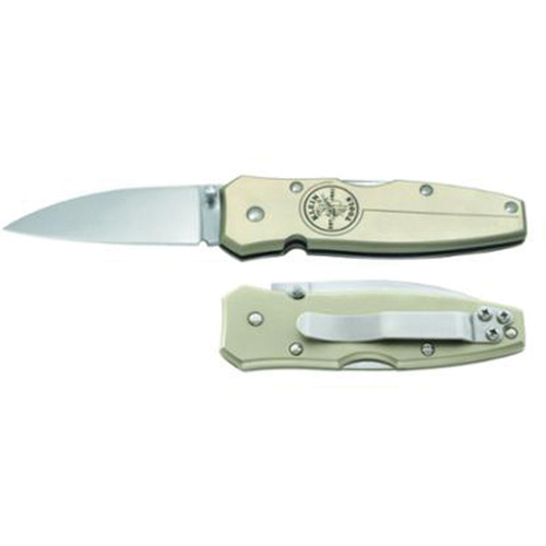 Lockback Knife with Drop Point Blade, 2-1/2" Blade, Stainless Steel Blade, Aluminum Handle Ontario Packaging