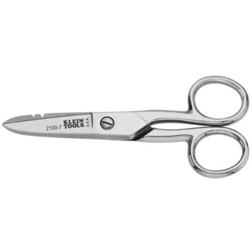 Nickel-Plated Electrician's Scissors, 5-1/4", Rings Handle Ontario Packaging