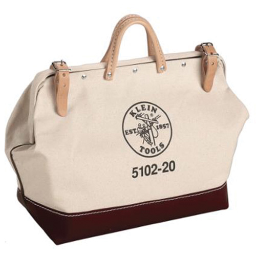 20" Heavy-Duty Tool Bag, Canvas, 1 Pockets, Brown/Natural Ontario Packaging