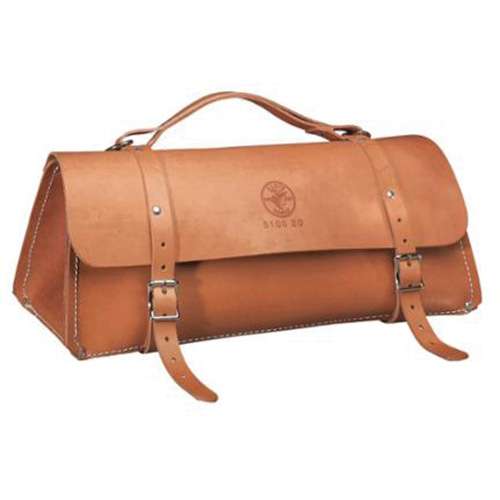 20" Deluxe Leather Bag, Leather, 1 Pockets, Brown Ontario Packaging