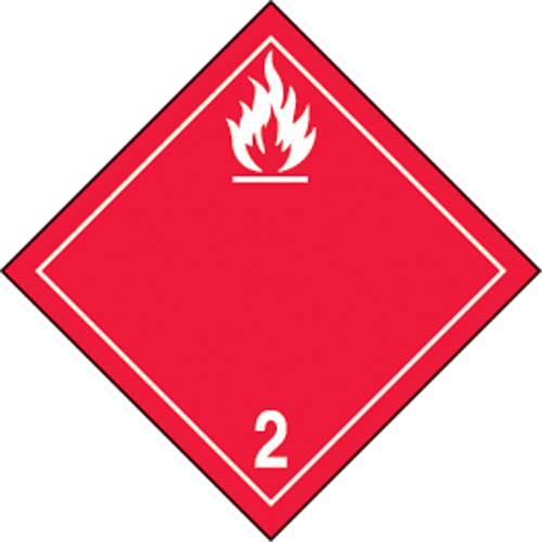 TDG Shipping Labels, Class 2.1, Flammable Gases, Vinyl Ontario Packaging