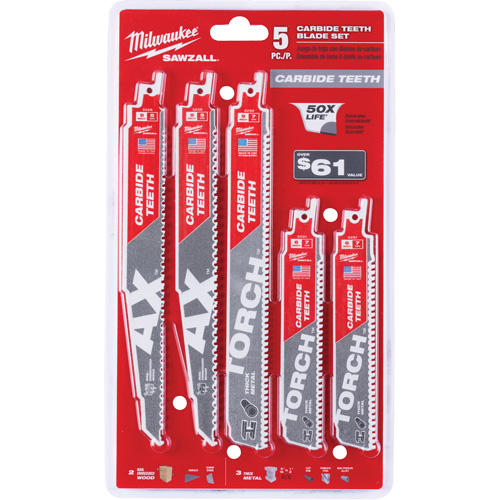 Sawzall&reg; Carbide Teeth Blade Set Ontario Packaging