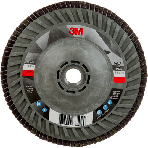 769F Quick Change Flap Disc, 5" x 5/8"-11, Type 27, 120+ Grit, Ceramic Ontario Packaging
