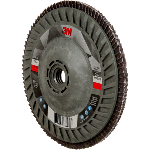 769F Quick Change Flap Disc, 5" x 5/8"-11, Type 27, 120+ Grit, Ceramic Ontario Packaging