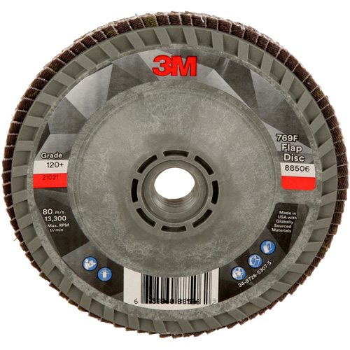 769F Quick Change Flap Disc, 4-1/2" x 5/8"-11, Type 29, 120+ Grit, Ceramic Ontario Packaging