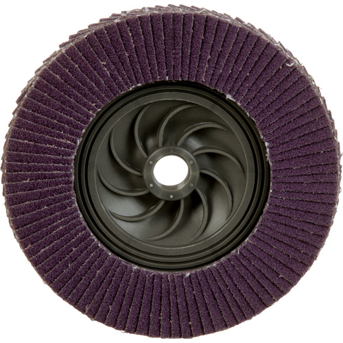 Disque &agrave; lamelles &agrave; changement rapide 769F, 5" x 5/8"-11, Type 27, Grain 80+, C&eacute;ramique Ontario Packaging
