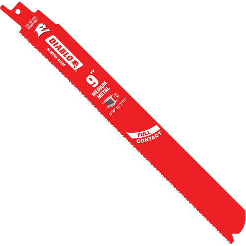Lame de scie alternative de s&eacute;rie moyenne pour le m&eacute;tal, Bim&eacute;tal, 14-18 Dents par pouce, 9" lo x 1" la Ontario Packaging