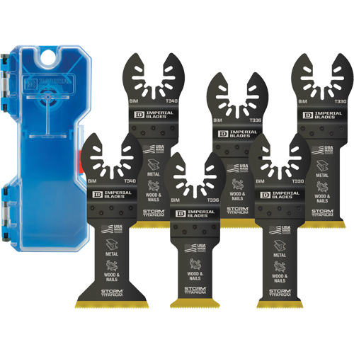 Jeu de lames en titane pour le m&eacute;tal et le bois Storm One Fit Ontario Packaging