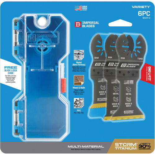 Jeu de lames en titane pour le m&eacute;tal et le bois Storm One Fit Ontario Packaging