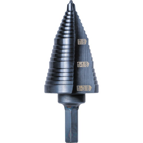3-Step Drill Bit, 7/8" - 1-3/8" , High Speed Steel Ontario Packaging