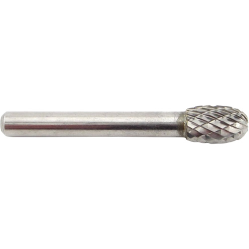 Oval Shape Carbide Shipyard Bur, SE-3, 3/8" Dia., 1/4" Shank, 5/8" Depth of Cut Ontario Packaging