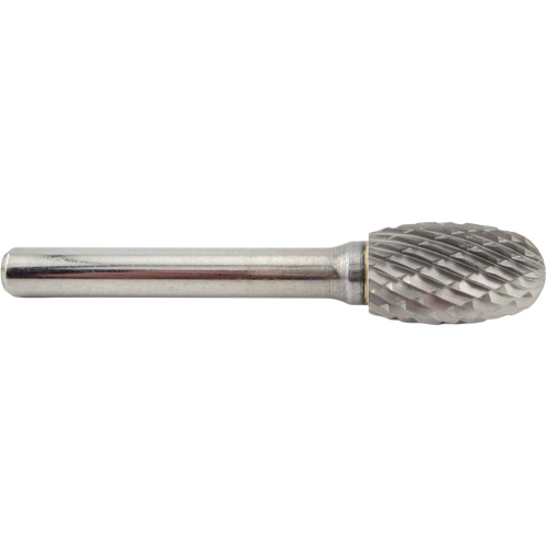 Oval Shape Carbide Shipyard Bur, SE-5, 1/2" Dia., 1/4" Shank, 7/8" Depth of Cut Ontario Packaging