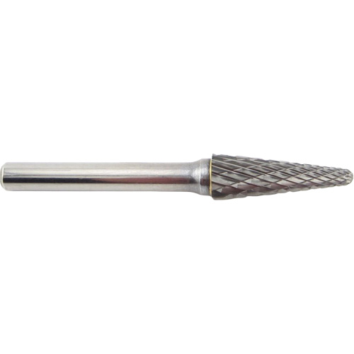 Taper Shape Carbide Shipyard Bur, 3/8" Dia., 1/4" Shank, 1-1/16" Depth of Cut Ontario Packaging