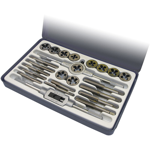 SAE Alloy Tap and Die Set, 24 Pieces Ontario Packaging
