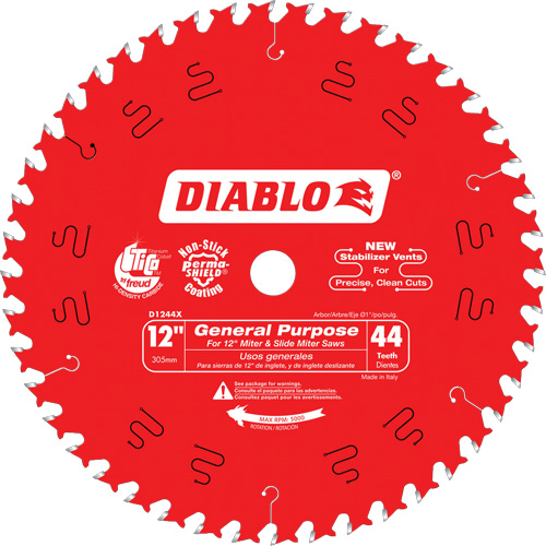 Lames de scie - Usage universel, 12", 44 dents, Pour Bois Ontario Packaging
