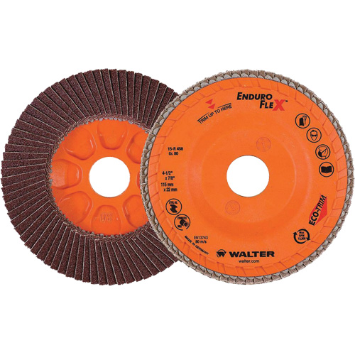 Enduro-Flex Flap Disc, 4-1/2" x 7/8", Type 27, 80 Grit, Zirconia Alumina Ontario Packaging