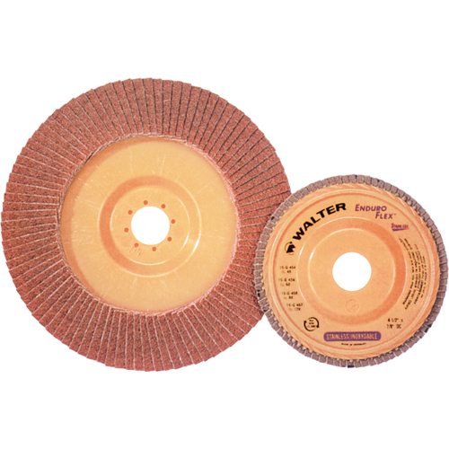 Enduro-Flex Stainless Flap Disc, 4-1/2" x 7/8", Type 27, 40 Grit, Zirconia Alumina Ontario Packaging