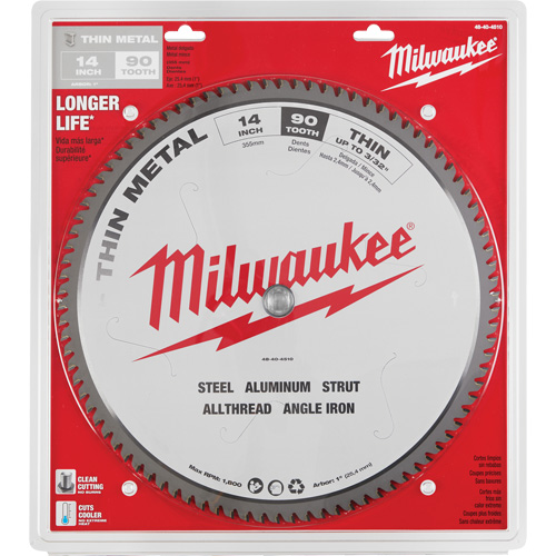 Lames de scie circulaire Endurance, 14", 90 dents, Pour M&eacute;tal Ontario Packaging